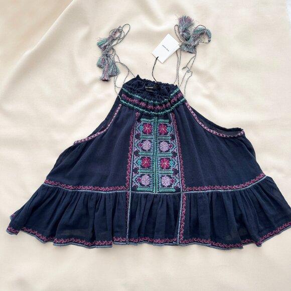 Isabel Marant "Cornelia" Top in Midnight, size 34. Fits XS-M?? - Picture 4 of 10